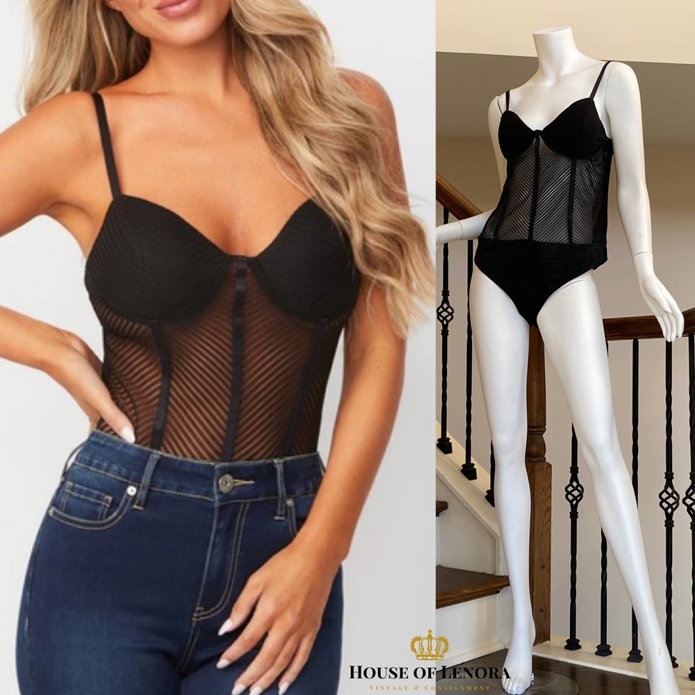 NWT GUESS SL DOM Bustier Bodysuit - N0415-5
